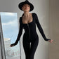 🤩NEW YEAR SALE-50% OFF💖Slim Fit Long Sleeve Zip Jumpsuit