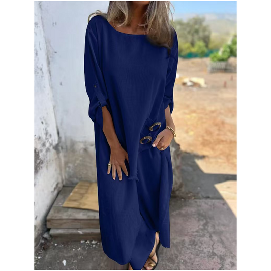 🥰49% OFF💃2025 Spring-summer new dress in cotton and linen + two-piece trousers