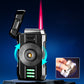 Spinning Top Windproof Button Jet Flame Lighter