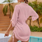 Women's Drawstring Swimwear Cover-Up Shirt