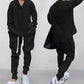 Men's 2-Piece V-Neck Baggy Sweatshirt & Joggers Set