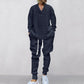 Men's 2-Piece V-Neck Baggy Sweatshirt & Joggers Set