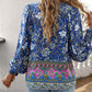 Women's Fashion Printed v-Neck Long Sleeve Shirt