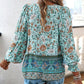 Women's Fashion Printed v-Neck Long Sleeve Shirt