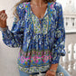 Women's Fashion Printed v-Neck Long Sleeve Shirt