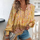 Women's Fashion Printed v-Neck Long Sleeve Shirt