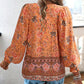 Women's Fashion Printed v-Neck Long Sleeve Shirt
