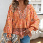 Women's Fashion Printed v-Neck Long Sleeve Shirt