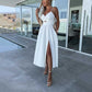 👗Summer New💕Women’s Spaghetti Straps High Slit Dress | Adjustable Spaghetti Straps | Side Thigh Split💜