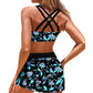 Women's Plus Size Two-Piece Swimsuit Set
