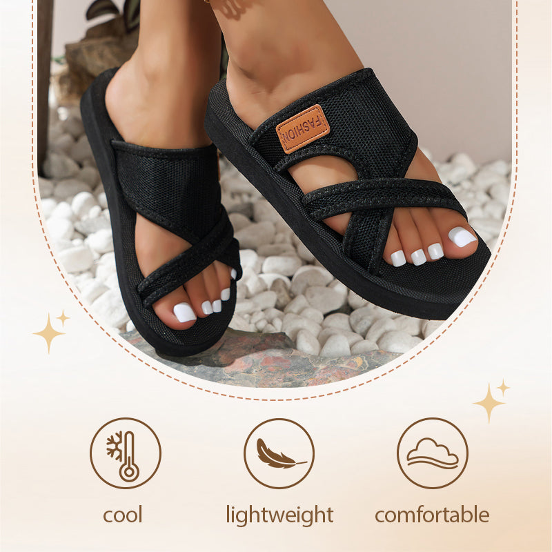 Women’s Stylish Crossband Slide Sandals
