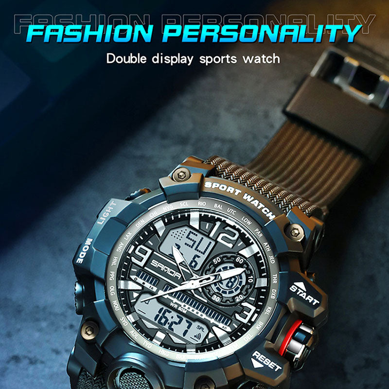⌚ 50% OFF NOW! 💦 Men's Multifunctional Waterproof Luminous Watch – 50M, Shockproof & Night Vision 🌃