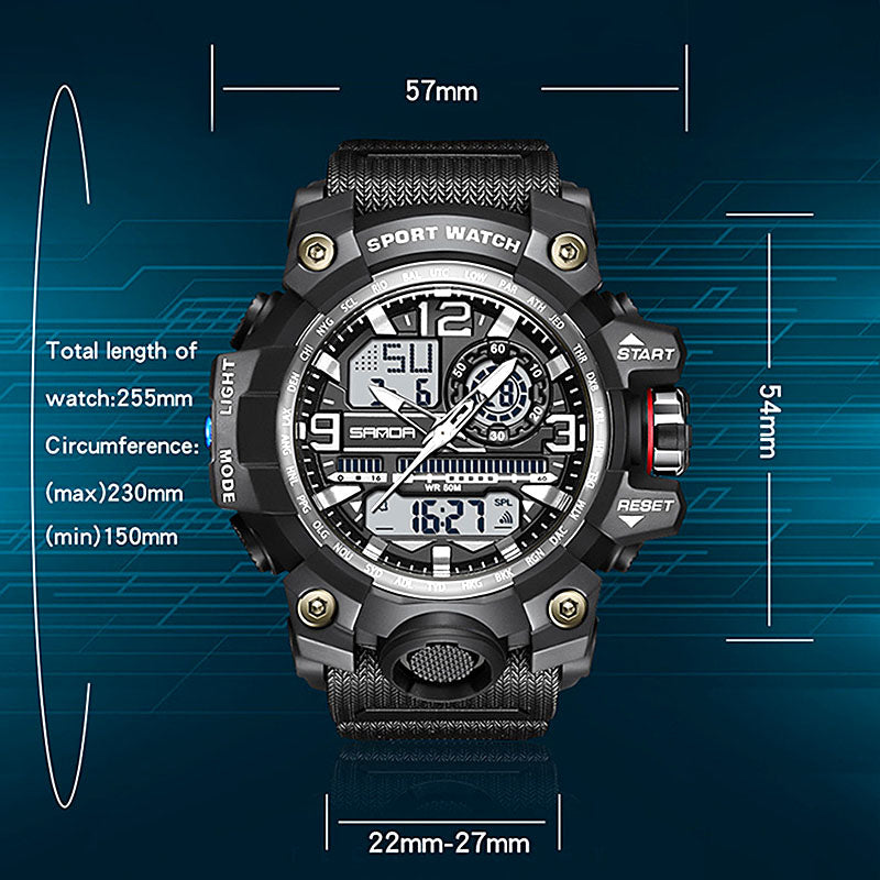 ⌚ 50% OFF NOW! 💦 Men's Multifunctional Waterproof Luminous Watch – 50M, Shockproof & Night Vision 🌃