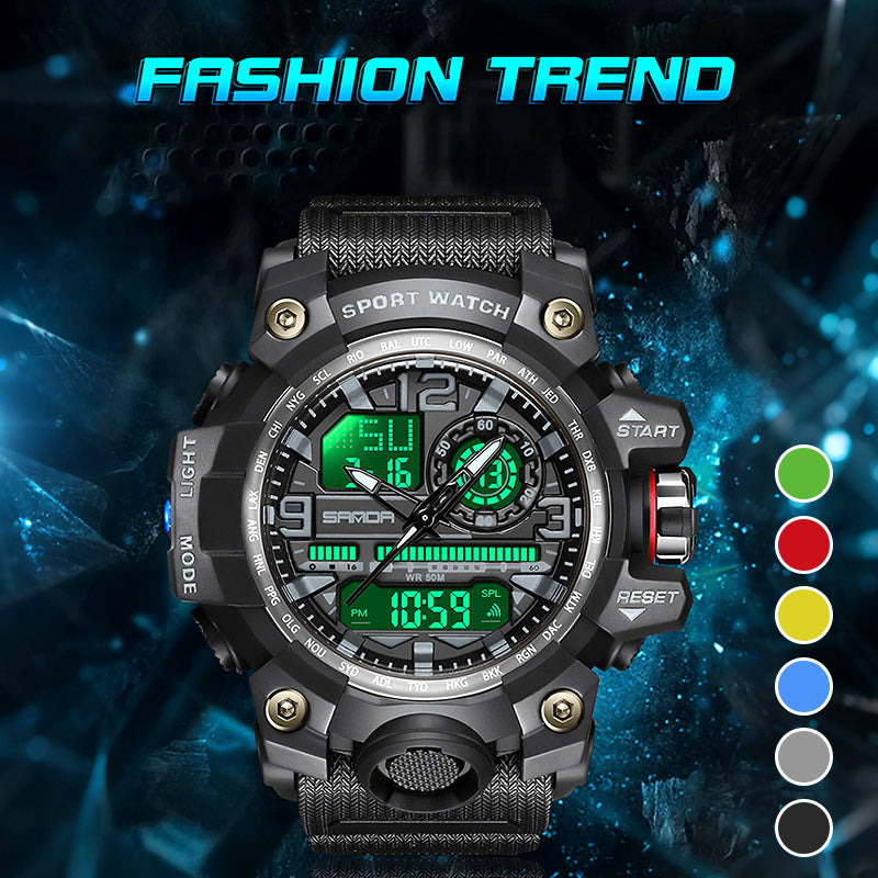 ⌚ 50% OFF NOW! 💦 Men's Multifunctional Waterproof Luminous Watch – 50M, Shockproof & Night Vision 🌃