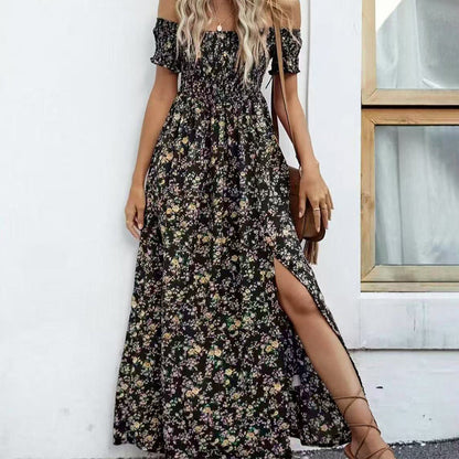 Women's Elegant Floral Off-Shoulder Dress