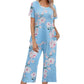 Women's Printed Top & Pants Sleepwear Set