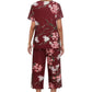 Women's Printed Top & Pants Sleepwear Set