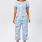 Women's Printed Top & Pants Sleepwear Set