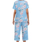 Women's Printed Top & Pants Sleepwear Set