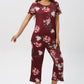 Women's Printed Top & Pants Sleepwear Set