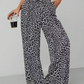 Women's Fashion Leopard Print Straight-Leg Wide Pants
