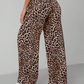 Women's Fashion Leopard Print Straight-Leg Wide Pants