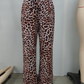 Women's Fashion Leopard Print Straight-Leg Wide Pants