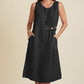 Women's Casual Round Neck Sleeveless Loose Fit Dress