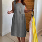 Women's Casual Round Neck Sleeveless Loose Fit Dress