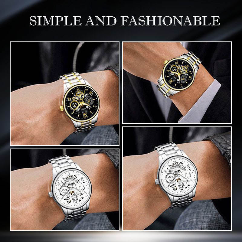 🎄Christmas Sale 80% OFF🔥Men's Waterproof Roman Skeleton Automatic Mechanical Watch