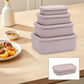 4PCS/Set Reusable Silicone Bento Box with Lid