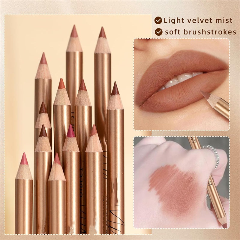 🥳2026 HOT SALE 50% OFF!💞50K+ SOLD!👄12-Color Smudge-Proof Lip Liner Pencil Set – Long-lasting, creamy & waterproof – perfect for everyday wear or pro makeup🎨