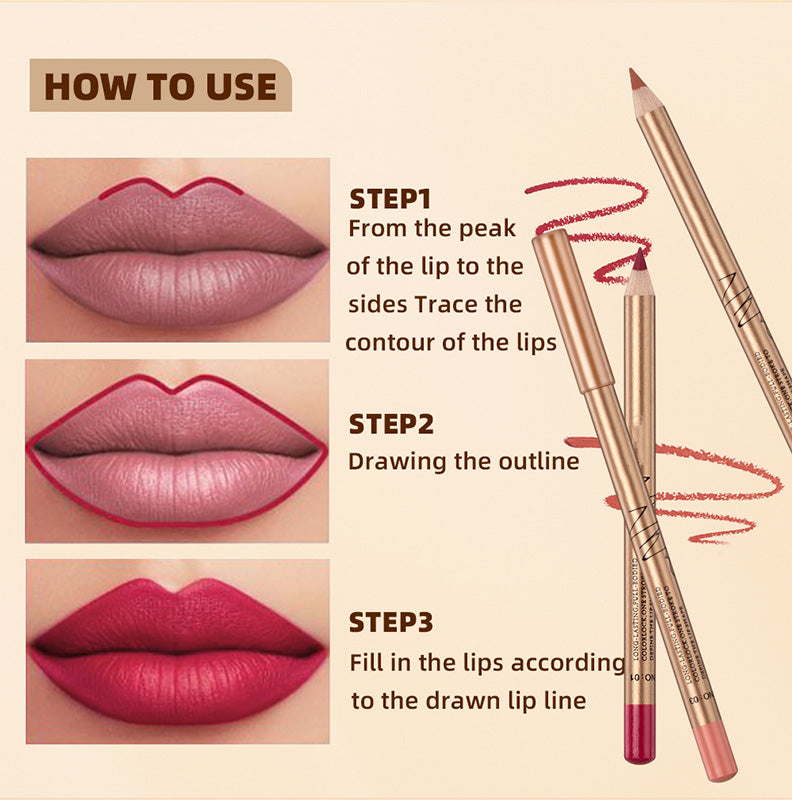 🥳2026 HOT SALE 50% OFF!💞50K+ SOLD!👄12-Color Smudge-Proof Lip Liner Pencil Set – Long-lasting, creamy & waterproof – perfect for everyday wear or pro makeup🎨