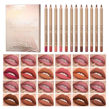🥳2026 HOT SALE 50% OFF!💞50K+ SOLD!👄12-Color Smudge-Proof Lip Liner Pencil Set – Long-lasting, creamy & waterproof – perfect for everyday wear or pro makeup🎨