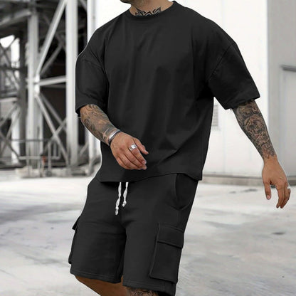 🥳SUMMER HOT SALE🥳💞50K+ SOLD!💥49% OFF! 🔥Men's Casual Short Sleeve T-Shirt Shorts Set