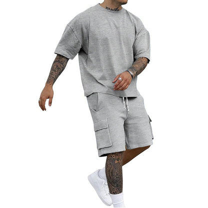 🥳SUMMER HOT SALE🥳💞50K+ SOLD!💥49% OFF! 🔥Men's Casual Short Sleeve T-Shirt Shorts Set