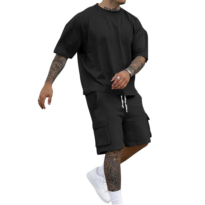 🥳SUMMER HOT SALE🥳💞50K+ SOLD!💥49% OFF! 🔥Men's Casual Short Sleeve T-Shirt Shorts Set