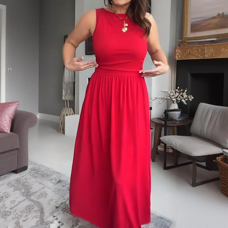 👗2026 New Arrival💥Women's Elegant Crew Neck Maxi Dress
