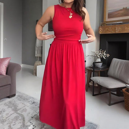 👗2026 New Arrival💥Women's Elegant Crew Neck Maxi Dress