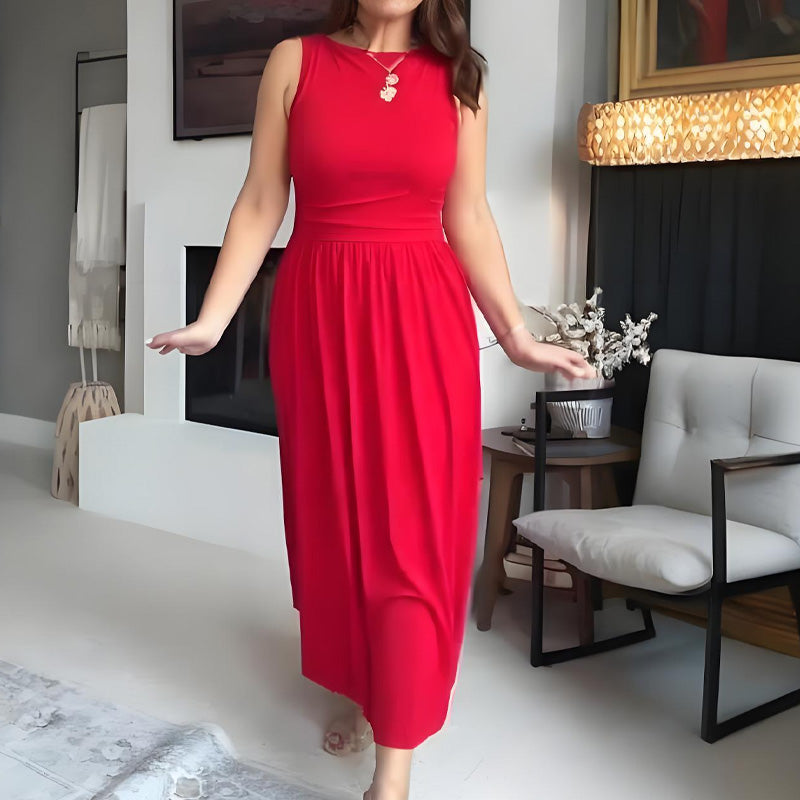 👗2026 New Arrival💥Women's Elegant Crew Neck Maxi Dress