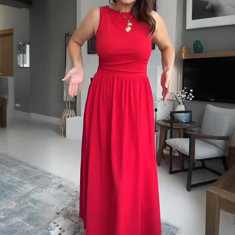 👗2026 New Arrival💥Women's Elegant Crew Neck Maxi Dress