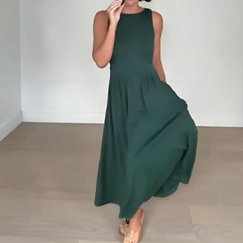 👗2026 New Arrival💥Women's Elegant Crew Neck Maxi Dress