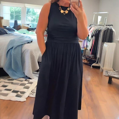 👗2026 New Arrival💥Women's Elegant Crew Neck Maxi Dress