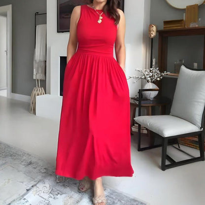 👗2026 New Arrival💥Women's Elegant Crew Neck Maxi Dress