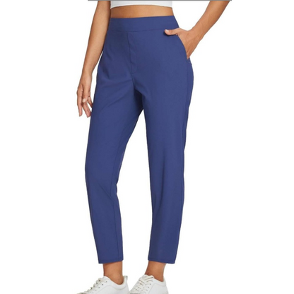 🥳2026 HOT SALE 50% Off🥳💞Women's High‑Waisted Elastic Pants with Zipper Pockets – Stretchy Wrinkle‑Resistant Cropped Trousers