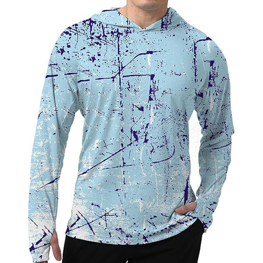 Men's Swim & Outdoor UPF 50+ Sun Shirt ，Lightweight SPF 50 UV Protection Hoodie