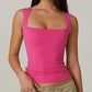 🎁2026 New Arrivals 50% OFF💥Women's Square Neck Sleeveless Double-Layer Tank Top