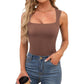 🎁2026 New Arrivals 50% OFF💥Women's Square Neck Sleeveless Double-Layer Tank Top