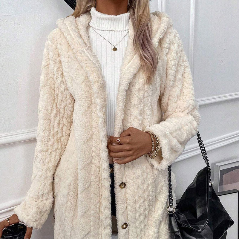 Cold Days Deserve More Than a Plain Old Jacket! Women's Warm Diamond-Pattern Hooded Jacket with Eye-Catching Textured Details, Comfortable Everyday Coverage & a Beautifully Casual Look That Makes Fall and Winter Outfits Stand Out! ❄️💕