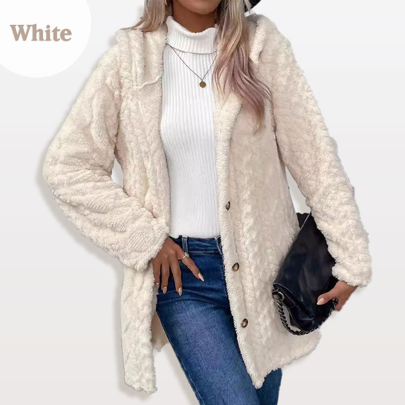 Cold Days Deserve More Than a Plain Old Jacket! Women's Warm Diamond-Pattern Hooded Jacket with Eye-Catching Textured Details, Comfortable Everyday Coverage & a Beautifully Casual Look That Makes Fall and Winter Outfits Stand Out! ❄️💕